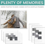 pbf 3-Pack 5x7 & 3-Pack 7x5 Magnetic Picture Frames for Refrigerator | Clear Magnetic Acrylic Frames | Magnetic Photo Holders for Fridge, Locker, Photo Board, Art Display, Sign Holder