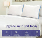 ROYALE LINENS Pillows King Size Set of 2 -Bed Pillows for Sleeping - Cooling Pillow for Back, Stomach or Side Sleepers - Down Alternative King Gusseted Pillows -Hotel Quality (20x40 Inches, Pack of 2)