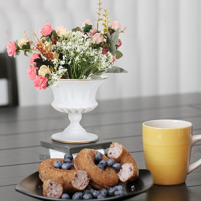 Vintage vase Iron urn Planter Decorative Table Front Porch urns House Plants Indoors Live urn Pot Outdoor Plant Pot Creative Flower Container Small Succulents Wrought Iron