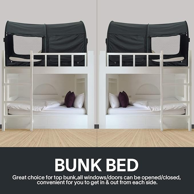 LEEDOR Bed Tent Dream Tents Bed Canopy Shelter Cabin Indoor Privacy Warm Breathable Pop Up Twin/Full/Queen for Kids and Adult Patent Pending(Mattress Not Included)