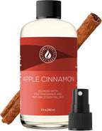 Aroma Country Apple Cinnamon Diffuser Oil - Luxury Essential Oils for Diffuser Refill & Air Freshener Room Spray - Long-Lasting & Natural Home Fragrance, Apple Cinnamon Scented Oil (8.5 Fl. oz)