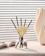 M&SENSE Reed Diffuser Set with 7 Sticks | 7.0oz Fresh Marine & Jasmine Scent, Home Fragrance Diffuser for Housewarming Diffuser Room Fresheners for Bathroom Long Lasting with Baby's Breath Flower