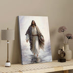 Fantasy Artists Unframed Jesus Christ Wall Art Jesus Walking On Water Canvas Wall Decor Christian Painting Prints Biblical Religious Room Decor for Church Prayer Room Christian School 16" x 24"