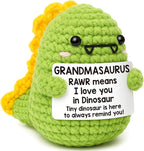 OCCdesign Mini Grandma Gifts for Christmas Funny Gifts for Grandma from Granddaughter Grandson I Love You Grandmother Gift for Great Grandmother Nana Gigi Handmade Crochet Dinosaur