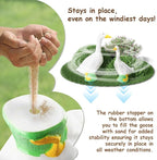 Fox Valley Traders Gaggleville Porch Goose Baby Statue – Charming 17" Outdoor Decorative Figurine for Garden, Patio, or Entryway Accent