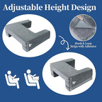 HOMBYS Foam Crochet Pillow for Lap Support, Adjustable Gaming Pillow for Lap, Bed and Sofa, Soft Velvet Lap Desk Pillow, Reading Pillow for Arm Rest, 2 Heights for Different People