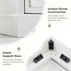 ACCOHOHO Farmhouse 9 Drawer Dresser for Bedroom, 36 Inch Tall Modern Dresser TV Stand with Large Drawers & Bar Handles, Rustic Wood Chest of Drawers for Bedroom, Living Room, Hallway, Off White