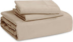 Bedsure Deep Beige Oversized King Duvet Cover - 3 Pieces Prewashed Cotton-Like Extra Soft Bedding Set, Includes 1 Duvet Cover 120x98 Inches with Zipper Closure & 2 Pillow Shams, Comforter Not Included