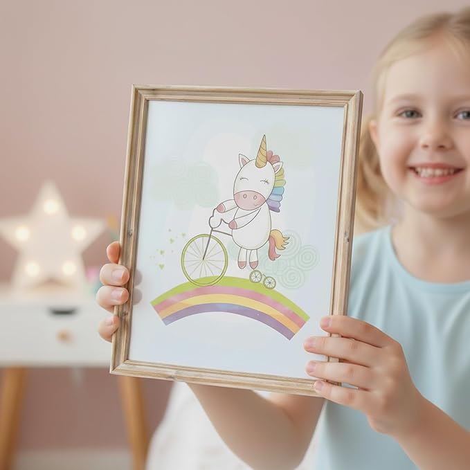 Unicorn Wall Decor Art Prints (Set of 4) - Unframed - 11x14 | Girls Room Decor | Enchanting and Whimsical Design | Adding Fantasy and Charm to Kids' Rooms or Nurseries | Wall Art for Unicorn Lovers