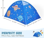 Outer Space Full Bed Tent for Kids Indoor Fort - Magical Dream Tents for Boys Pop Up Toddler Bed Canopy for Girls Bunk Bed Tent for Top Bunk - Sensory Sleep Pod for Kids Educational