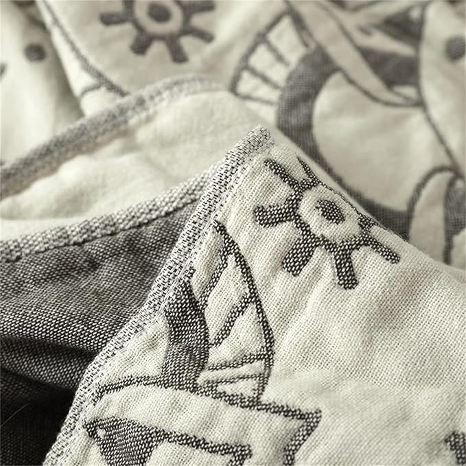 MSGKV Woven Boho Throw Blanket for Couch 100% Cotton Blankets,Versatile KnitWoven Blanket, Super Soft Warm & Decorative Blanket for Chair Bed Sofa and Living Room, 60''Wx 80''L