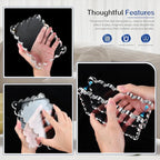 Scalloped Magnetic Picture Frame 4x6 Inch - 6Pack Clear Acrylic Photo Frame, 20mm Thick Double-Sided Magnet Design, Trendy Desktop Display for Home/Office Decor (6 Pack, 4X6)