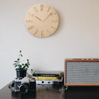 Wall Clock, Silent Clock, Wall Clocks Battery Operated， 12 inch Modern Wall Clock, Suitable for Offices, Living Rooms, Kitchens, Homes, Schools (Beige Without Second Hand)