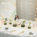 Hewory Small Glass Bud Vases for Centerpieces 40pcs Green Sturdy Cute Flower Vases Bulk, Mini Bottle Vase for Wedding Home Decor Birthday Party Events Mother's Day Bridal Shower Gifts Table Decor