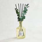 COCORRÍNA Lemon Eucalyptus Reed Diffuser – 6.76 oz Essential Oil with Sticks & Dried Eucalyptus Branches, Home Fragrance for Bedroom or Bathroom Décor