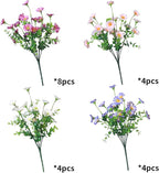 alyptus Enhance Your Outdoor Space Artificial Flowers & Plants 20 Bundles Anti-UV Simulated Flowers Lifelike Fake Silk Colorful Daisy Bulk for Spring Summer Decoration (20 Bundles 1#)