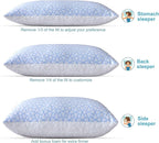 Cooling Pillow for hot Sleepers - Queen Pillow for Side and Back Sleeper - Adjustable Bed Pillows - Shredded Memory Foam Cooling Gel Pillow with Extra Fill