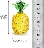 Glass Fruit Decor Crystal Pineapple Figurine Collectibles Hand Blown Glass Fruit Pineapple Decoration for Home Kitchen Office for Women
