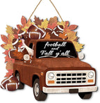 COLOR VALLEY ART Fall Pumpkin Welcome Sign Hello Fall Wood Hanging Decoration Autumn Wooden Signs Rustic Thanksgiving Decorative for Porch Home Wall Indoor Decor, 12.9L''x11.4W'' (Car)