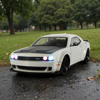 Car Toys for Boys 1/24 Diecast Cars Hellcat SRT Collectibles Model Kit,Pull Back Metal Toy Car with Lights and Sounds,Toy Cars for Boys Age 4-7（White）