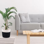 6.5 inch Planter Baskets for Indoor Planters Cotton Rope Flower Plant Pots Cover,Woven Storage Baskets for Crafts,Organization Modern Home Decor H6 3/4" x W6 1/2" Black&White