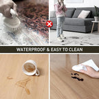 2'x6' Vinyl Runner Rug for Hallway, Clear Waterproof Kitchen Mat for Floor, Non-Slip Plastic Floor Mat for Entryway, Easy Clean Durable Area Mat for Bedroom, Laundry Room