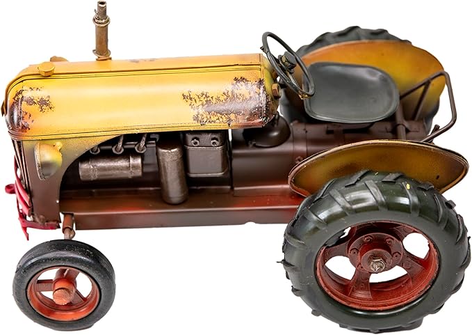 YCHTEWY-Iron Classic Car Model Collectible Vehicle Decoration, Metal Truck Christmas Decor ，Unique Blend of Vintage, Rustic, Farmhouse Truck Decor for Table Top Decor. (E)