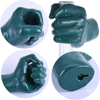 Green Wall Sculptures, Hand Vases Home Decor, Wall Mount Art Sculpture, Unique Wall Art Statue, Funky Flower Vase Decorations, Modern Eclectic Hanging Decor,Glass Test Tube Vase