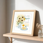 upsimples 10x10 Frame, Natural Solid Wooden Picture Frames, Display 8x8 with Mat or 10 x 10 Without Mat, Wall or Tabletop, 1 Pack, Natural