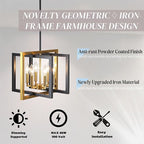 ANKYLHUA Black Gold Chandelier,6-Lights Ceiling Light Fixture E12,Adjustable Hight Pendant Lights Kitchen Island,Chandeliers for Dining Room,Bedroom,Entryway,Foyer