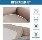 H.VERSAILTEX Velvet Stretch Individual Couch Cushion Cover Plush Slipcover for Loveseat Sofa Furniture Protector Seat Cover (1 Piece Loveseat Cushion Cover, Oatmeal)