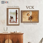 VCK 12x18 Frame 3 Pack - Brown Walnut, Natural Textured Solid Wood Poster Picture Frame, Wall Gallery Frame