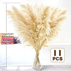 46" inch 11 Stems Natural Pampas Grass Tall Decor,Pompas Grass,Large Beige Tall Pampas Grass for Floor Vase,Wedding Decorations,Party,Boho Home Decor,and Creating a Boho Ambiance