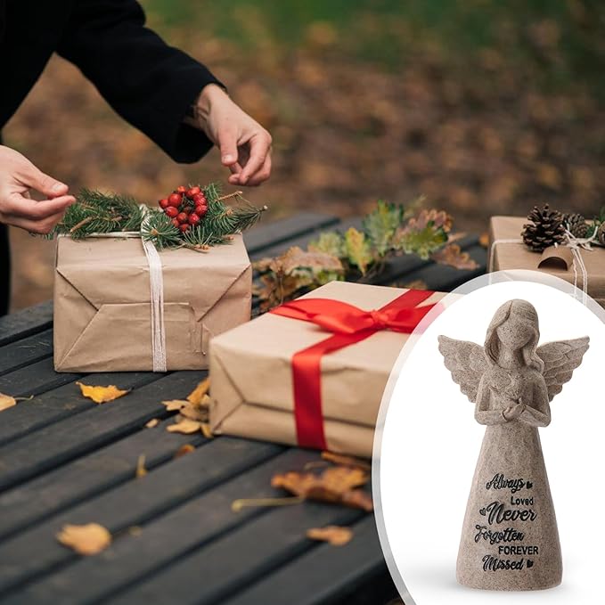 Cardinal Gifts for Women -6 inch Memorial Gift, Cardinal Decor,Sympathy Gifts for Loss of Loved One,Grief Gifts for Women, Resin Home Decor Sculpted Hand-Painted Angel Figurine