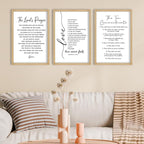 FZMHASLWW Scripture Bible Verse Wall Decor Art 16"×11" Set of 3 Christian Sign Wood Framed Wall Hanging (Wood)