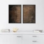 SIGNFORD Framed Canvas Print Wall Art Set Abstract Earthy Tones Modern Minimalist Abstract Shapes Illustration Modern Art Decorative Nordic Nature for Living Room, Bedroom, Office - 16"x24"x2 Black