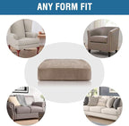 H.VERSAILTEX Velvet Stretch Couch Cushion Cover Plush Cushion Slipcover for Chair Cushion Furniture Protector Seat Cushion Sofa Cover (1 Piece Armchair Cushion Covers, Taupe)