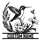 Personalized Metal Signs | Bird Metal Wall Art | Metal Name Sign Birds Welcome Plaque | Custom Garden Sign Yard Signs | Personalized Wedding Gifts | Housewarming Decor Indoor Outdoor