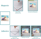 CRUGLA 12 Packs 8.5x11 Magnetic Picture Frames for Refrigerator Locker, 8.5 by 11 Photo Certificate Document Frame Bulk, Peel and Stick Kids Artwork Holders for Fridge Dishwasher Whiteboard