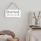 SENJIAN Christian Home Decor Christian Wall Art Rustic Bible Verse Sign Scripture Printed Wood Sign Wall Art Religious Sign for Home Office Bathroom Bedroom