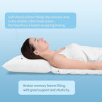 MABOZOO Adjustable Contour Pillow for Neck & Shoulder Pain,Memory Foam Cervical Support Pillow for Side Sleepers,Thin Flat Pillow for Back,Stomach Sleeping