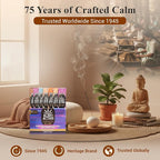 Tulasi Blunt Action Incense Sticks, 12 Packs, 144Pc, Long Lasting Fragrance, Natural Essential Oils Hand Rolled Incense Sticks for Aromatherapy, Relaxing, Yoga, Meditation, Prayer