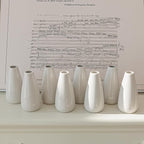 Modern White Ceramic Vase Set of 16 for Living Room Bedroom 5.1'' Minimalist Fresh Flower Vases for Home Decor Office Fireplace Centerpieces Nordic Style Gift for Fake Plant 16 Pack