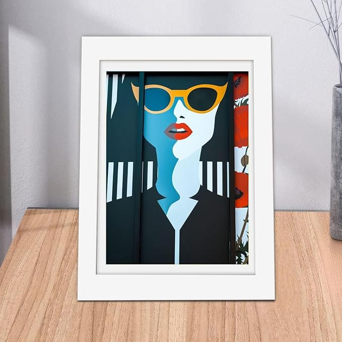 [2-Pack Kids Artwork Frames Changeable - Kids Art Frames Front Opening 8.5 x 11 Holds 150 Pics, Artwork Frames for Kids Art, Kids Art Frame Ideal for Portfolio, Pictures, Drawings (White)