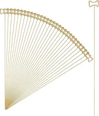 uxcell 30 Pcs Table Card Holders, 11.8 Bow Metal Craft Wire Clips Picture Clip Table Number Holders Picks for Wedding, Photos, Memo, Restaurant, Gold