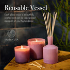 LAFCO New York Classic Reed Diffuser, Midnight Cactus - 6 oz - Up to 3 Months Fragrance Life - Reusable Glass Vessel - Natural Wood Reeds - Made in The USA