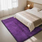 Purple Fluffy Rug Shaggy Area Rug, 9x12 Area Rugs for Girls Bedroom, Big Soft Shaggy Bedside Non-Slip Plush Dorm Nursery Kids Carpet Home Decor Aesthetic