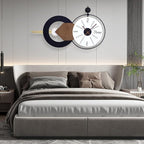 35x20 Inch Battery Operated Large Wall Clock for Living Room Decor - Modern Decorative Clocks Abstract Art for Home, Dining Room, Bedroom, Kitchen, Office