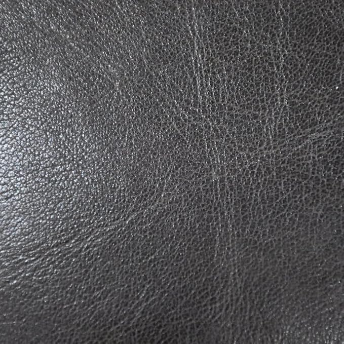 Round Shaped Goat Leather Handmade Eco-Friendly Chocolate Brown Pouf - 18" x 18" x 18", Plain Solid, Recycled Cotton Filled Stuffed, PF12