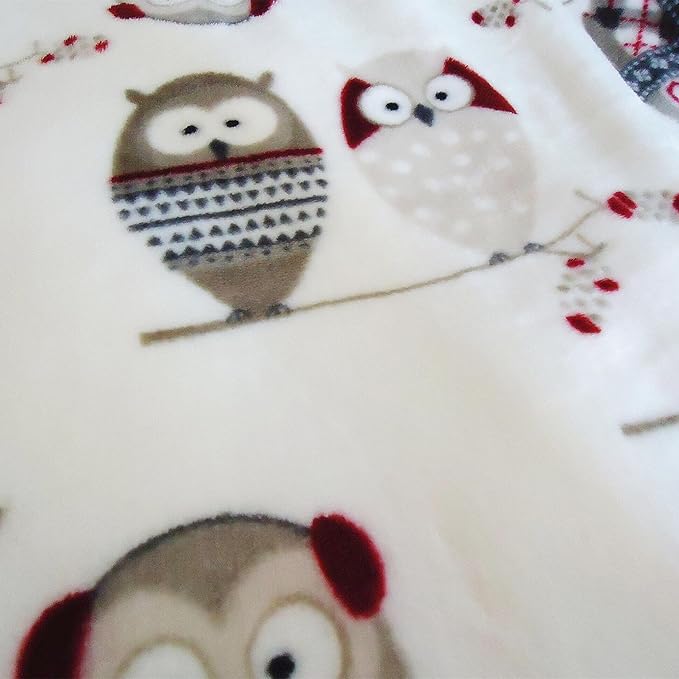 UKELER Owl Sherpa Fleece Blanket Queen Size 80''×90''- Ultra Soft Cozy Flannel Blanket for Bed/Couch/Sofa/Office/Camping, Great Gift for Women's Day,Mother's Day,Father's Day,Thanksgiving,Christmas